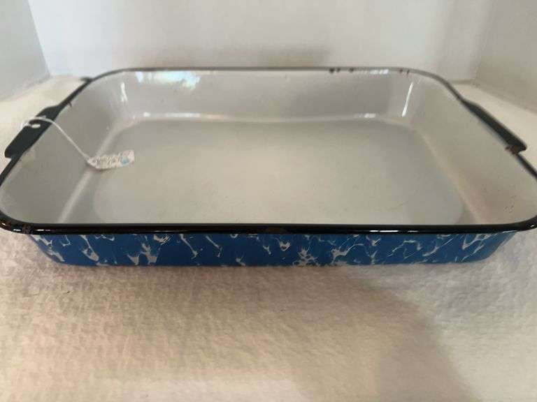 Antique Enamel Baking Pan