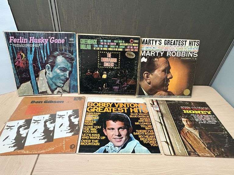 Vintage Vinyl Records – Ferlin Husky, Marty Robbins, Don Gibson & More (6 Total)