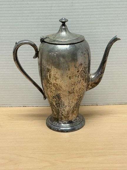 Sheridan Silver Co. Silver on Copper Coffee/Tea Pot – 9-3/4"H