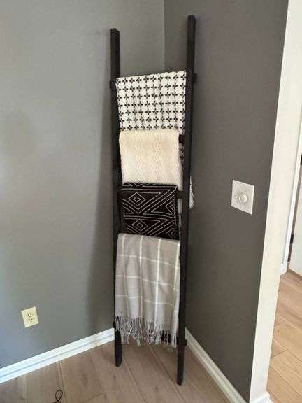 Wooden Ladder-Style Blanket or Towel Rack