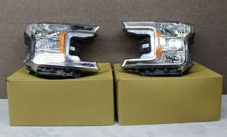 Ford P552 Headlight Assemblies, Left and Right, Part Nos. KL34-13005-AA and KL34-13006-AA