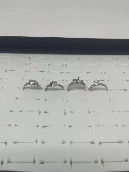 Silver-Toned Costume Rings, Size 9-1/4, Multiple Per Lot