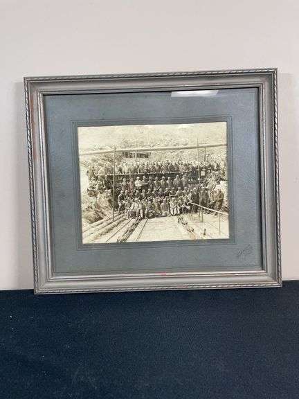Framed Antique Panoramic Group Photograph – Bachmann Studios, Flushing, NY