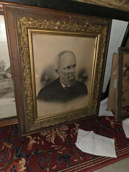 Large antique pic of man