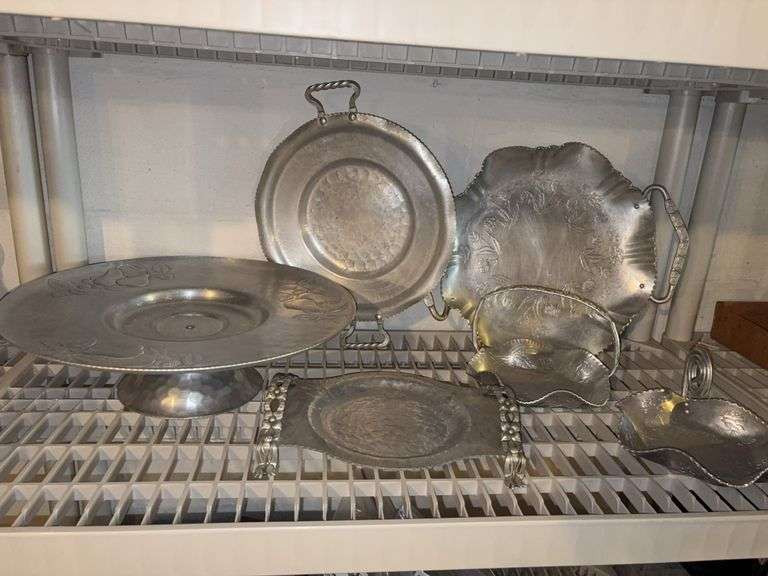 Large lot of silver plated dishes