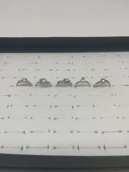New Silver-Toned Costume Rings, Size 8-1/2