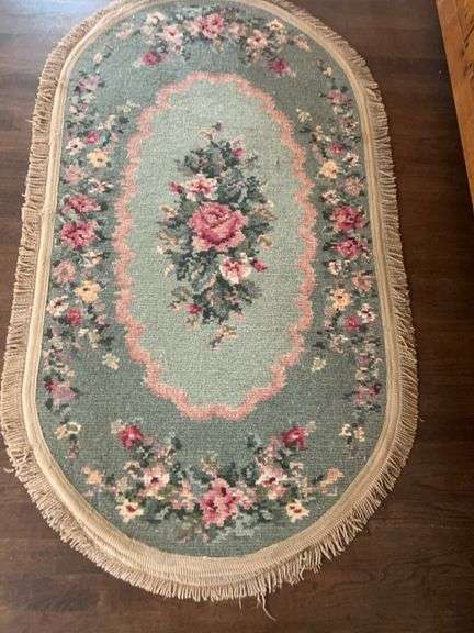 Charming Old Fringed Scatter Rug