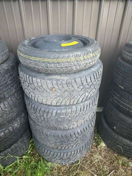 Four Winter Tires with Rims, 215/60R16 General Altimax Arctic