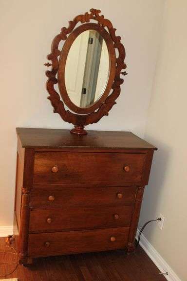 Antique Chest with Mirror