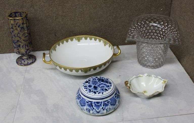 Decorative Ceramics and Glass Items Featuring Haviland Limoges and MZ Austria