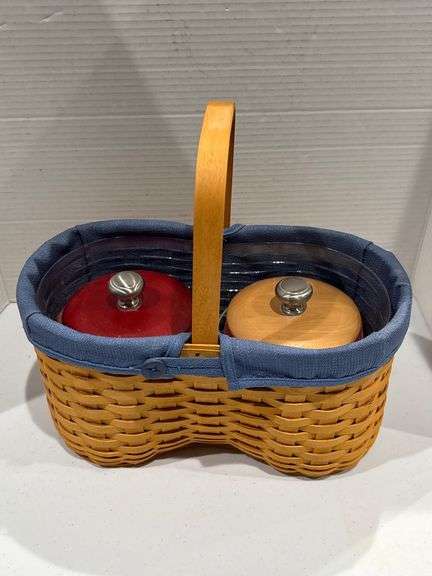 Longaberger Basket w/2 Beehive Baskets
