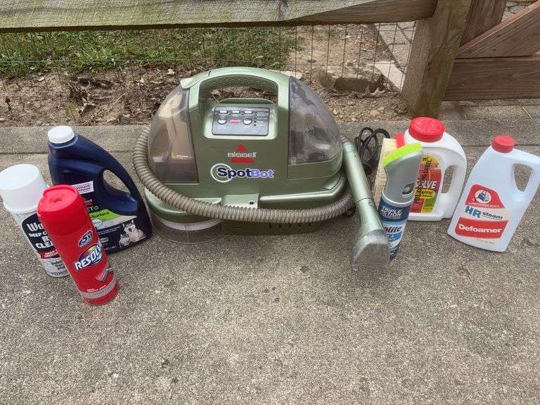 Bissel SpotBot w/ misc cleaning products