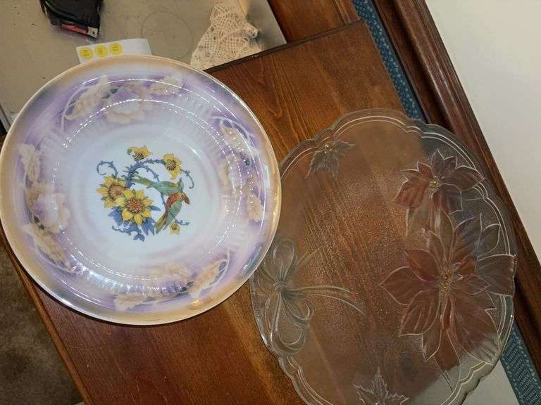 Large platter and antique bowl
