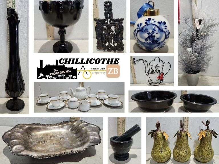 CHILLICOTHE: Mortar & Pestle, Replica Prop Flintlock Musket W/Bayonet, Pyrex, Wilton Silicone Molds And More