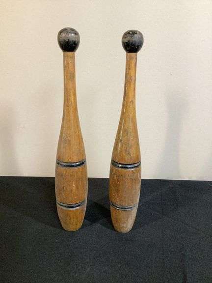 Pair of Vintage Wooden Indian Clubs – ½ lb Each