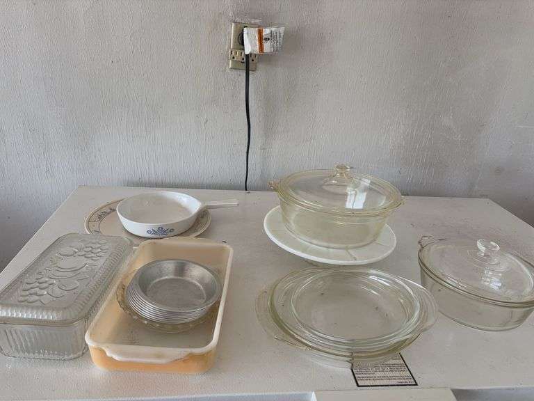 large lot of dishes