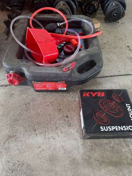 KYB Suspension Mount and FloTool 16-Quart Oil Drain Container with Pump Kit
