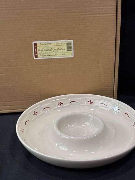 Longaberger Chip and Dip Bowl