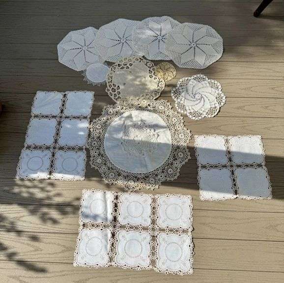 Vintage Handmade Crochet and Lace Doilies and Table Linens