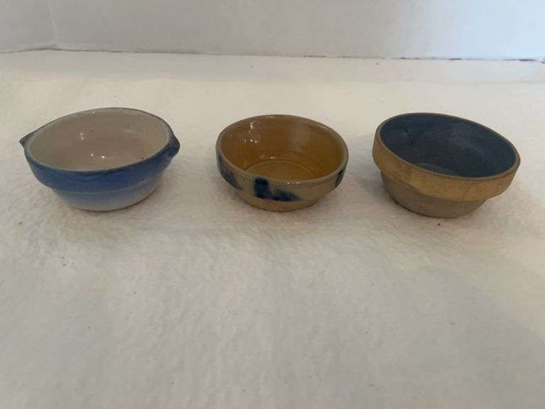 Antique Stoneware Custard Bowls