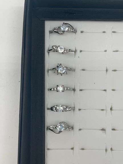 New Silver-Toned Costume Jewelry Rings (Size 6)