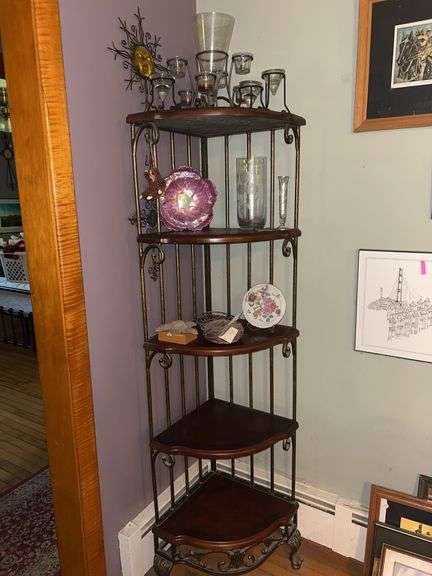 Corner Shelf & All Contents / Decor