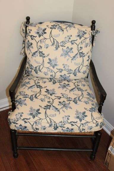 Blue & White Armchair
