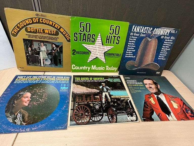Country Music Vinyl Records – Dottie West, Jimmy Newman & More (6 Total)