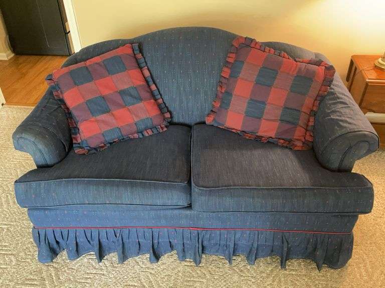 Navy Loveseat