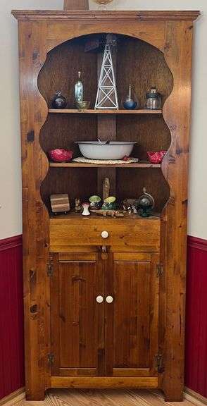 Pine Corner Cabinet