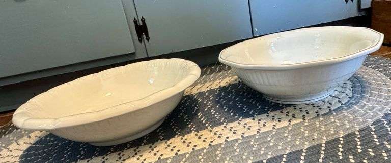 English Ironstone China Serving Bowls