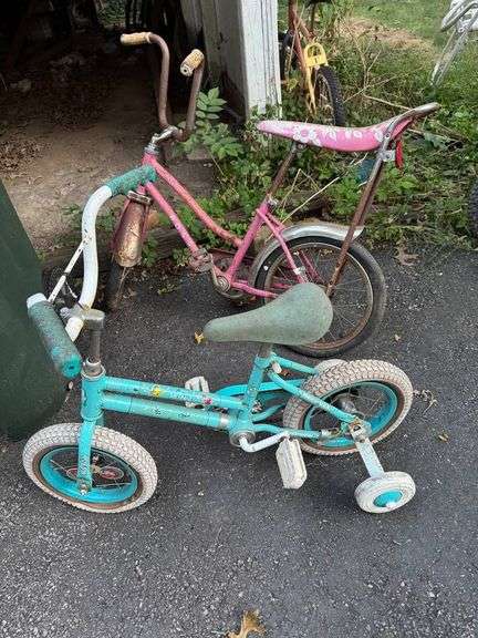 Two Vintage Children’s Bicycles and One BMX Style Bicycle