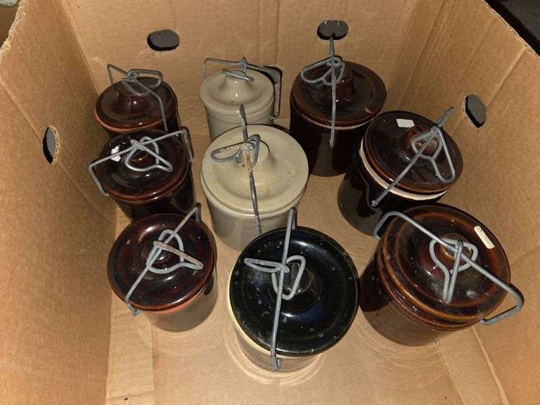 9 canisters with lids