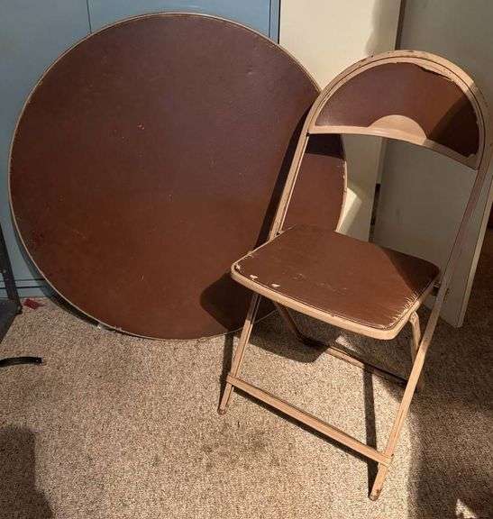Durham Manufacturing Folding Chairs and Round Table with Canvas Bag