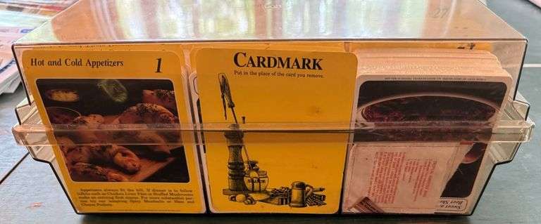 Vintage Cardmark Recipe Card Set with Plastic Storage Case