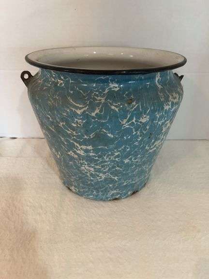 Antique Enamel Slop Pail