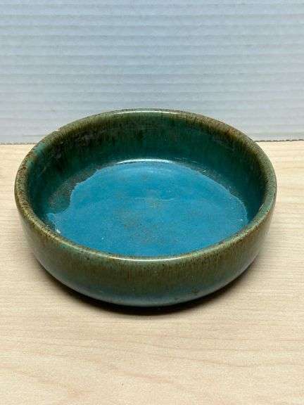 Turquoise Glazed Pottery Bowl – 5-5/8" Diameter