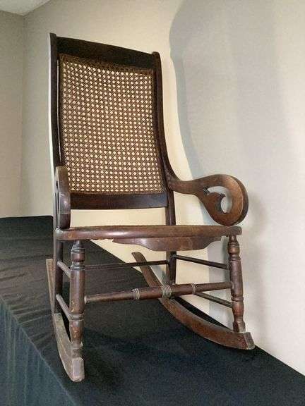 Antique Cane Seat & Back Rocking Chair