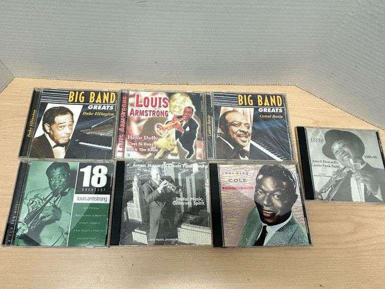 Louis Armstrong, Nat King Cole, Duke Ellington & More Jazz/Big Band CDs – 8 Titles