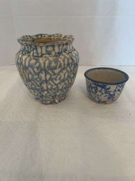 Antique Stoneware Vase & Bowl