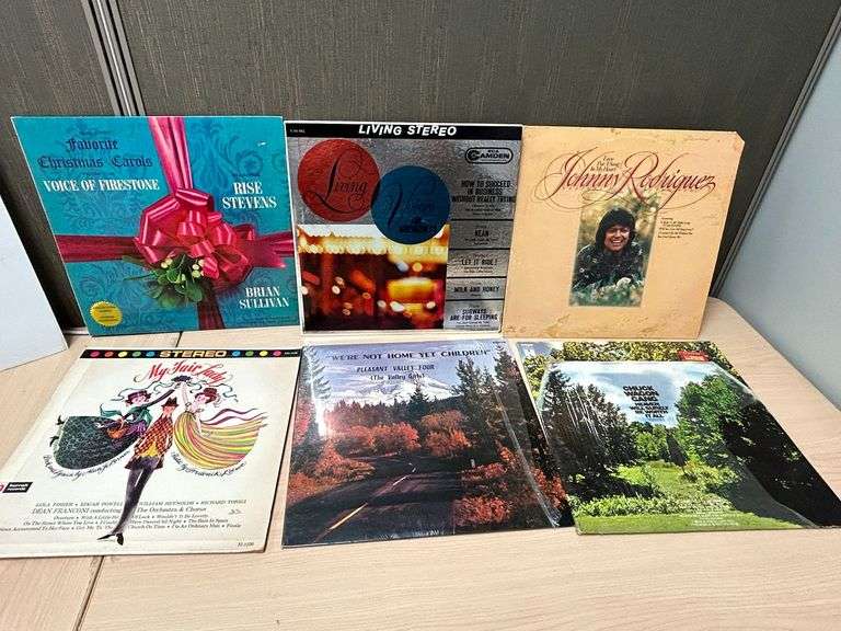 Mixed Vinyl Records – Christmas, Broadway & Country (6 Total)