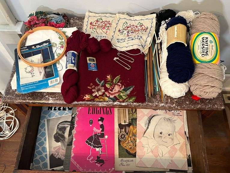Yarn Knitting Supplies Auction Ohio