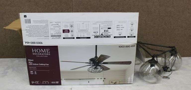 Home Decorators Collection Ellard 52-Inch LED Indoor Ceiling Fan with Accessories