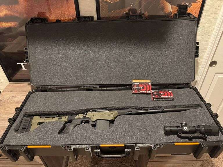 Savage Axis II Precision 6.5 Creedmoor Winchester OD Green Bolt Action Rifle with Accessories