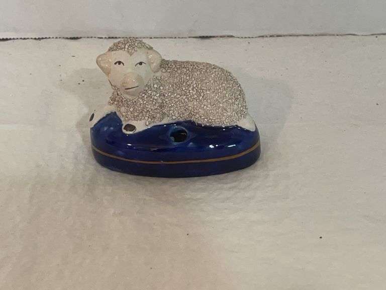 Antique Staffordshire Sheep Ink Well