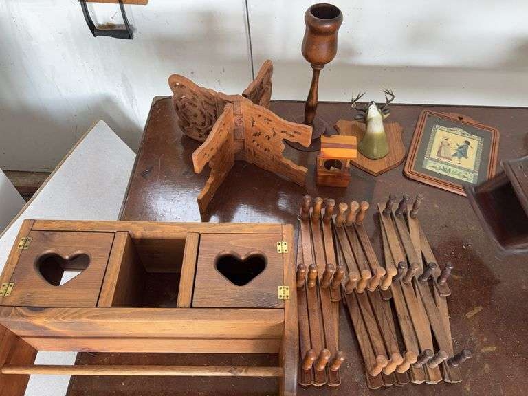 Large lot of wood pieces