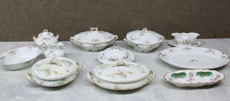Theodore Haviland Limoges and Bour Bros Porcelain Serving Pieces