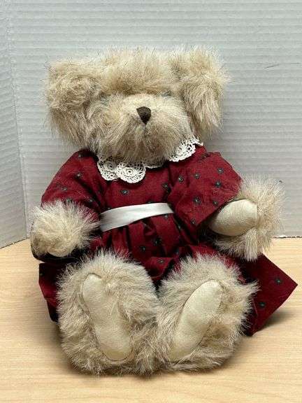 Bonner Bears & Friends Handmade Teddy Bear in Dress – 10"