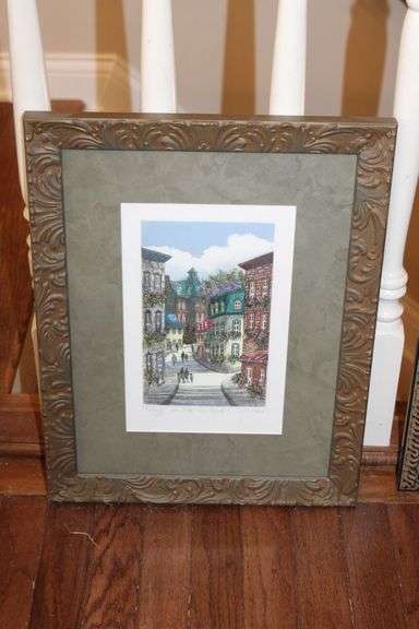 "La Rue Coullard" Street Scene Print
