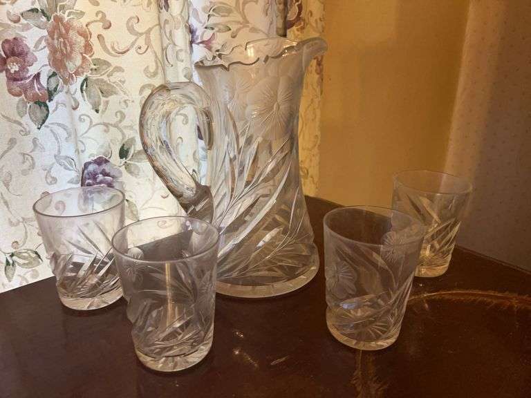 Crystal Vase & Glasses